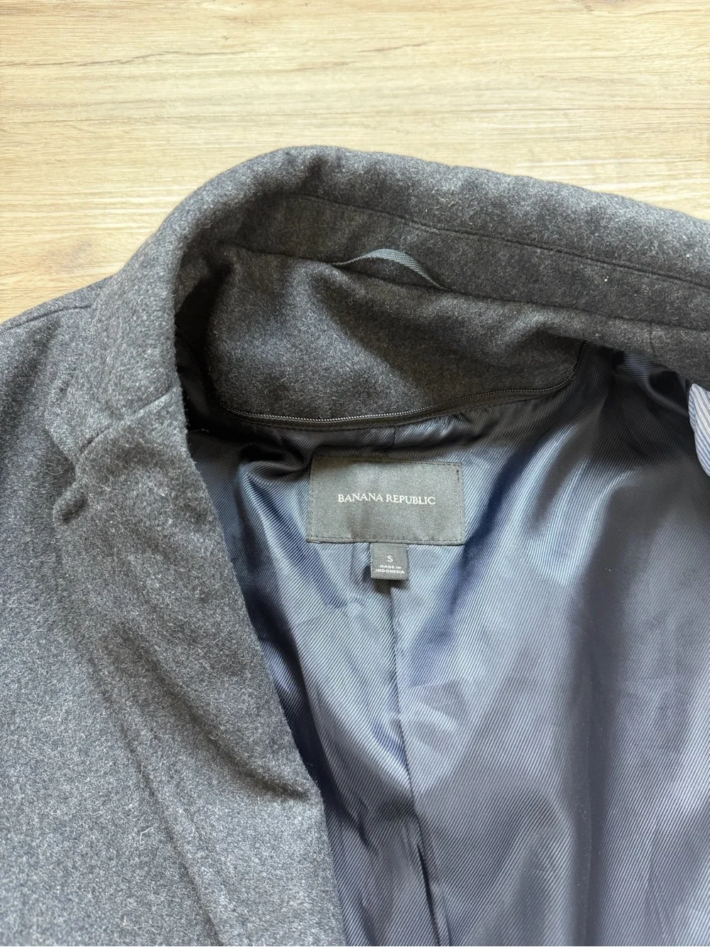 Banana Republic Charcoal Wool Blend Peacoat (Car Coat) Men’s Small
